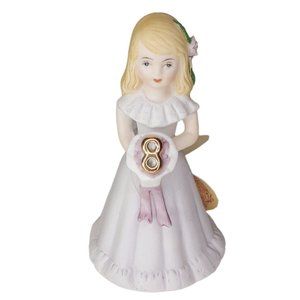 Enesco  Vintage Growing Up Birthday Girls Age 8 Figurine 1981